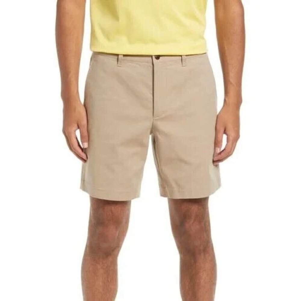 Ted Baker "fordo" flat front tan shorts men's sz 38 regular pockets